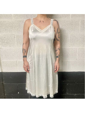 Vintage White Midi Slip Dress